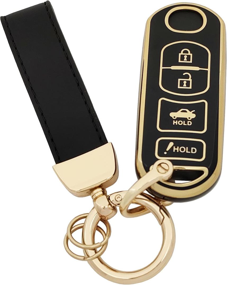 TPU Key Fob Cover Case fit for3 6 8 Miata MX-5 CX-3 CX-5 CX-7 CX-9 Smart Keyless Entry Key Fob