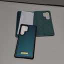 Wallet Case for Samsung Galaxy S25 Ultra Compatible with Magsafe, 2-in-1 PU Leather Flip RFID Blocking Card Holder Stand Shockproof Magnetic Detachable Cover for Galaxy S25 Ultra, Bluegreen