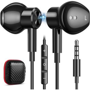 Wired Earbuds Magnetic 3.5mm Plug in Audio Jack Earphone,Noise Canceling HiFi in Ear Headset for Chromebook PC Laptop 3.5 mm Corded Headphones for Samsung A15 5G A14 A13 A30s A03 S10 S10e for Moto G