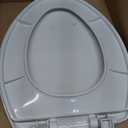 Bemis 7300SLEC Slow Close Toilet Seat, Easy Clean Hinges and Durable Plastic Seat, Made in USA, Elongated, White
