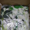 Sggvecsy 6Pcs Wisteria Garland Artificial Flowers Garland Fake Hanging Wisteria Vines Rattan Silk Hanging Flower Vines for Home Garden Outdoor Wedding Arch Party Ceremony Total 35.4Ft (White)