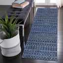 Beeiva Moroccan Washable Runner Rug 2x6, Non Slip Hallway Runners No Shedding, Soft Low Pile Carpet Rugs for Hallway, Kitchen, Entryway, Bedroom - Blue