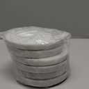 Gusto Nostro White Marble Coasters Set of 6 with Non-Slip Backing - Luxury Natural Stone Coasters for Drinks - Genuine Marble Kitchen Accessories, Round Stone Coaster for Kitchen Counter, Coffee Table