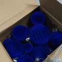 Hungdao 38 Pcs Velvet Christmas Ball Ornaments Sets Dark Blue Flocked Christmas Tree Decorations with 5 Styles in 3 Sizes Shatterproof Hanging Xmas Ball Tree Ornaments for Xmas Holiday Decor