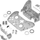 eXtremeRate Full Set Shell Buttons for Xbox One Elite Series 2 Controller, Clear Black Replacement Faceplate Back Plate Bottom Shell with Buttons for Xbox Elite Series 2 Core Controller - Model 1797