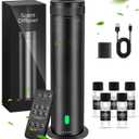 Waterless Scent Diffuser Starter Kit - Suitable for Home and Hotel Series Air Diffuser, 800 Square Inches of Coverage, 5 Kinds of Scented Essential Oils, Remote Control (Black)