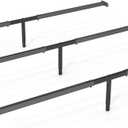 Bed Frame Support System 3Pack 58in-68in, Adjustable Bed Frame Center Support, Bed Support Slats for Queen and King Mattress, Box Springs, and Universal Bed Foundations (Black/3pack, 58Inch-68Inch)