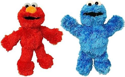 Official Sesame Street Plush 8" Suitable from Birth (Elmo and Cookie Monster Set)