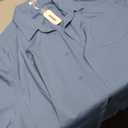 COOFANDY Blue Button Up Blouse 5XL