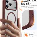 Magnetic for iPhone 17 Pro Max Case,[Anti-Slip][Compatible with MagSafe][Military Grade Drop Protection] Shockproof Protective Translucent Phone Case for iPhone 17 Pro Max Case,Wine Red