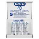 Oral-B iO Ultimate Clean Replacement Brush Heads, 5 Count, 4 Ultimate Clean + 1 Gum & Sensitive White