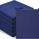 Preboun 6 Pack Outdoor Chair Cushions 22" x 22" x 3" Patio Waterproof Fade Resistant Seat Cushions with Ties Replacement Chair Pads for Patio Furniture Garden Sofa Couch (Navy Blue)