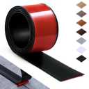 bnell Floor Transition Strip Self Adhesive Vinyl Laminate Floor Cover Strip 3'' Floor Flat Divider Strip for Joining Floor Gaps and Doorway Transitions (10Ft, 7.6cm, Black)