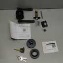 Amerdeco Front Door Lock Set with Double Cylinder Deadbolt, Black Exterior Entry Door Lever, Heavy Duty Entry Door Locksets for Left or Right Hand Exterior Door（Black 2 Pack）