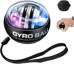 Torque Ball Hand Exerciser,Gyro Ball Wrist Exerciser,Curaball with Counter,AutoStart Gyroscopic Forearm Exerciser Gyro Ball,Vital Wrist Ball,with Colored Light