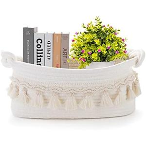 Followarm Small Basket for Gifts Empty, Woven Storage Cute Toilet Paper Storage Decorative Gift Basket Empty to Fill Baby Shower Nursery