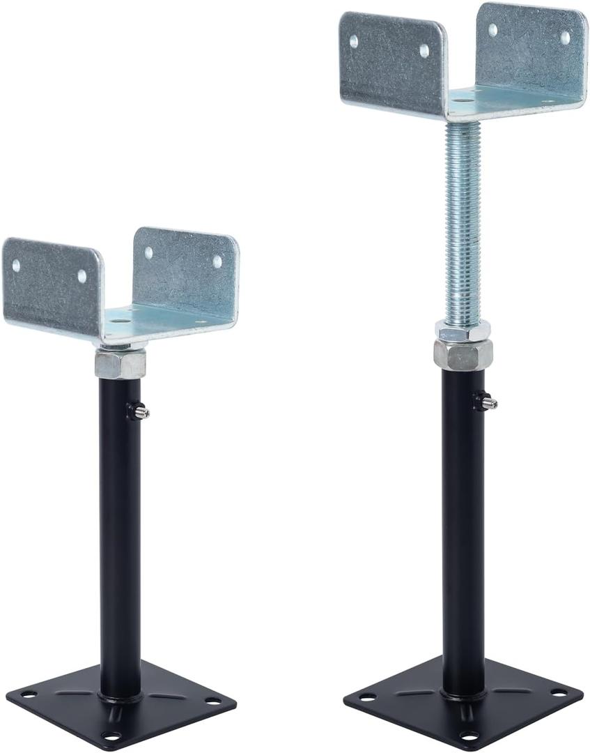 2 Pack U-Shaped Floor Jack for 4x2, 4x4, 4x6 Joists - Adjustable Steel Telepost with U-Head, Mini Screw Jack, Post Jack.9-13 Inch Adjustment Range.