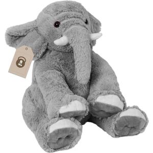 Elephant Weighted Stuffed Animals 5 lbs 16in, Weighted Plush Elephant Stuffed Animal Plushies Gifts for Kids and Adults(Grey)