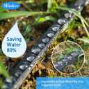 Hlinker 2026 Flat Soaker Hose 50 ft (25ft 2Packs) with Stake for Garden, Linkable Drip Hose Diy Automates Garden Irrigation System Saving 87% Water, Dual-layer Leak-free Design Water Hose with Holes