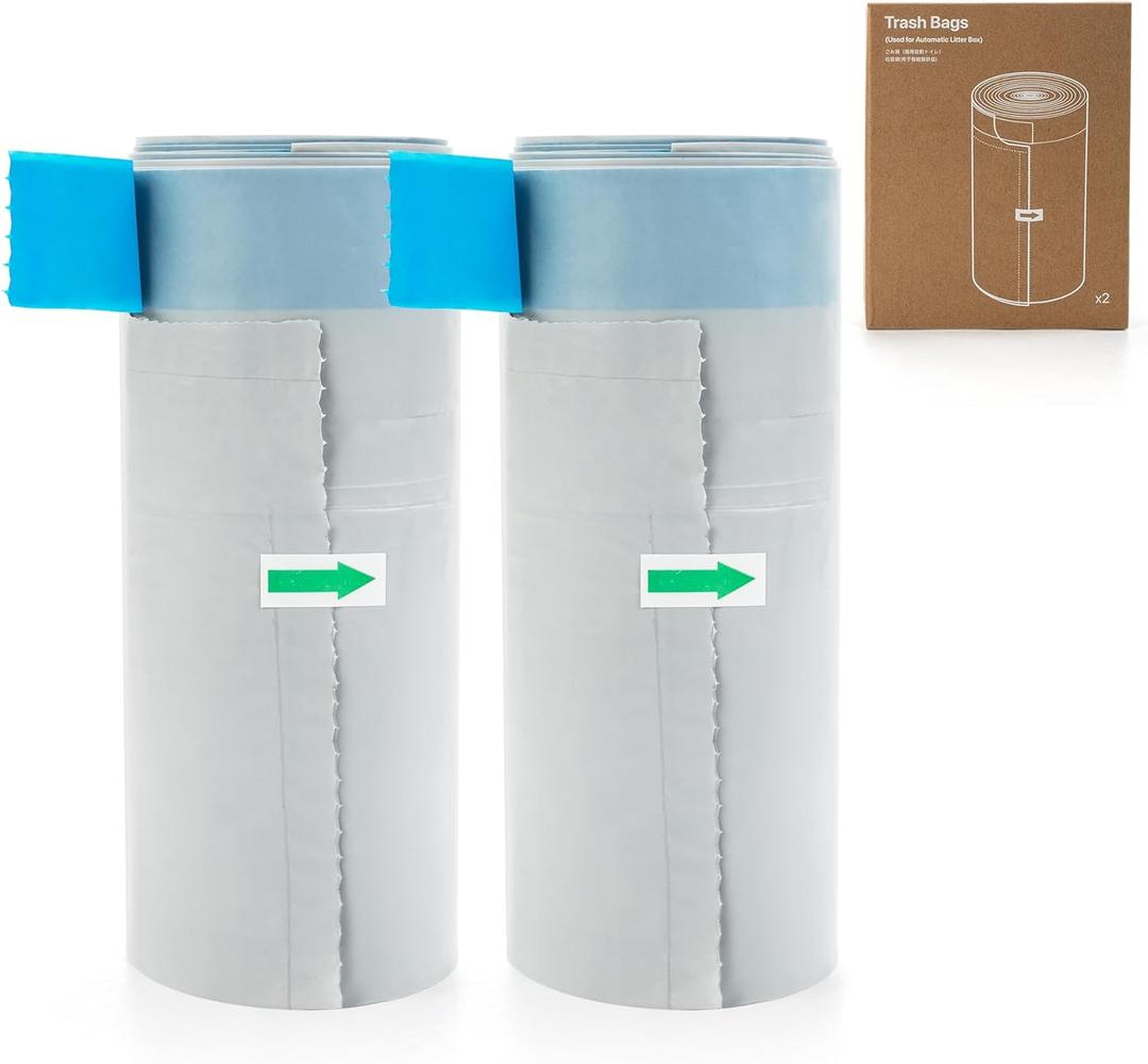 Neakasa Replaced Waste Bags-2 Rolls, Cat Litter Waste Receptacles Bags for M1 Open-Top Self-Cleaning Cat Litter Box