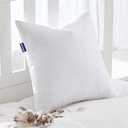 MIULEE Feather Pillow Insert 28x28, Decorative Down Feather Fluffy Throw Pillow Cotton Fabric for Living Room Sofa Bed