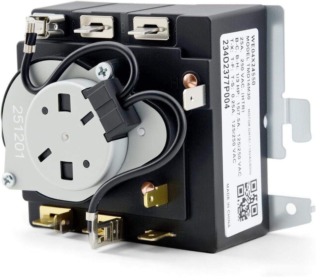 WE04X24550 Dryer Timer for GE GTD42EASJ0WW GTD42EASJ1WW GTD42EASJ2WW GTD42GASJ0WW GTD42GASJ2WW GTX42EASJ0WW Models Replace WE04X24549 TMD14M30 AP6031056 PS11763064
