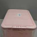 Qqbine 14 Quart Plastic Latching Storage Box, Plastic Underbed Storage Bin with Pink Lids, 2 Packs