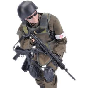 12 inch Military Soldiers Realistic Special Forces Army Man Action Figures Play Set with Accessories Collection (NB04-Battlefield Medical Corps)