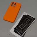 FireNova Designed for iPhone 15 Pro Case, Silicone Upgraded [Camera Protection] Phone Case with [2 Screen Protectors], Soft Anti-Scratch Microfiber Lining Inside, 6.1 inch, Neon Orange