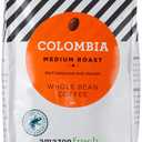 Amazon Fresh Colombia Whole Bean Coffee, Medium Roast, 12 Ounce