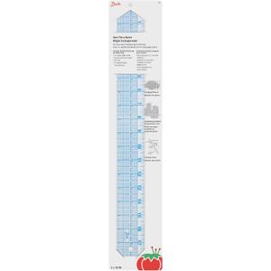 Dritz See-Thru Sewing Ruler 2" x 18" Clear Flexible Ruler with 1/8" Grid, 1/16" Edge Marks & Centering Holes for Quilting, Crafts & Pattern Work