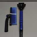 SEAAES 33 Inch Snow Brush and Ice Scraper for Car Windshield, Extendable Snow Scraper and Brush with Foam Grip for Truck SUV Vehicle Window - Blue