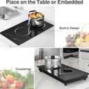 GIHETKUT Double Induction Cooktop,110V 2 Burner Induction Cooktop,2300W Electric Stove Top with Independent Control, Ultrathin Body, 9 Temperature, Multiple Power Levels, 2 Hour Timer, Safety Lock