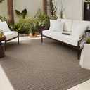 Loloi Chris Loves Julia Providence Collection PRC-05 Natural/Graphite 7'-6" x 10', .12" Pile Height, Indoor/Outdoor Area Rug