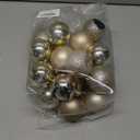 Christmas Ball Ornaments, 24ct 2.36" PreStrung Hanging Ornament Decorations with 3 Different Finishes, Xmas Shatterproof Plastic Balls for Wreath Garlands Trees, Thanksgiving Decor (Golden Yellow)( Some Are Broken)