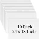 10 Pack 18'' x 24'' Large White Corrugated Plastic Sign Blank Board Double Sided for Garage Sale, Rent, Birthday Party, Guidepost Decorations