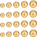 Beebeecraft 1 Box 50Pcs Golden Earring Backs 304 Stainless Steel Round Screw Ball Backs Stoppers Post Studs for Jewelry Making Earring Piercing Supplies Findings 3/4/5/6/8mm