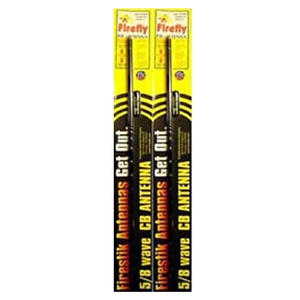 LOT of 2 Firestik FL4-B 4' Firefly TUNABLE TIP CB Radio Antenna (Black)