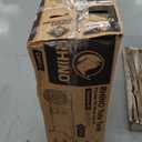 Camco Rhino 36-Gallon Camper/RV Tote Tank - Features Large Heavy-Duty No-Flat Wheels & Built-In Gate Valve - Removable Steel Tow Adapter, 3 Sewer Hose & More RV Accessories (39006)