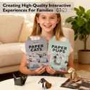 Vincofoo DIY Paper Cats Origami, Fun 3D Paper Dog & Cat Models Origami Paper Craft Kit, Cute Kitten Origami Papercraft Kit, Desk Decoration & DIY Art Gift for Cat Lovers(100PC Cats & Dogs) (2PC)