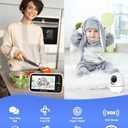 GoodBaby Baby Monitor with Camera and Audio - No WiFi, Remote Pan-Tilt-Zoom, Night Vision, Temperature Sensor, 2-Way Talk, 8 Lullabies, 30-Hour Battery Life960ft Long Range