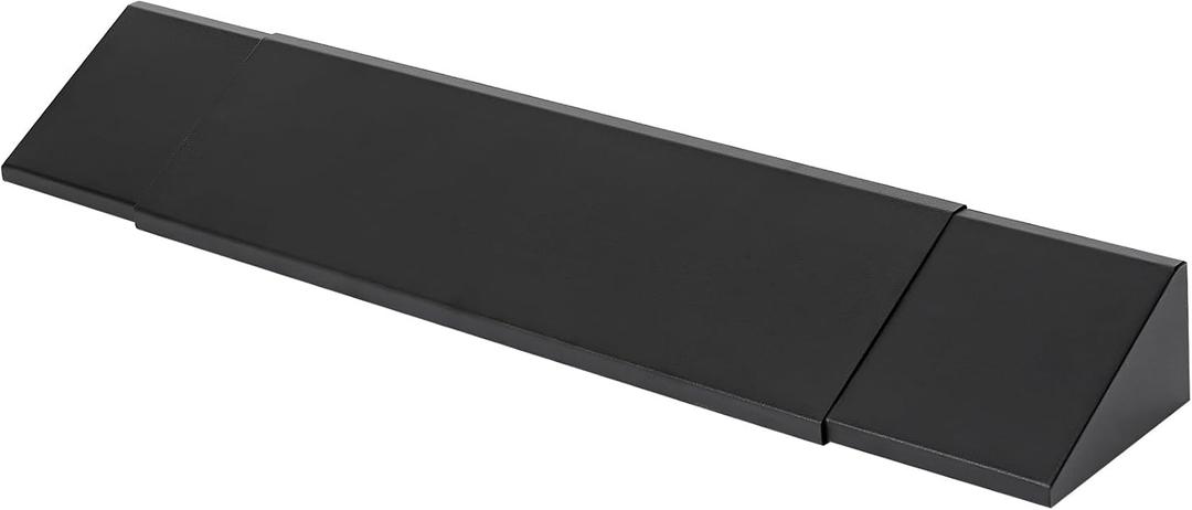 6 Inch Adjustable Fireplace Hood & Heat Deflector  28 to 48 Inch Fireplaces Hood Heat Smoke Guard Shield Mantel Protects from Heat Damage (Black)