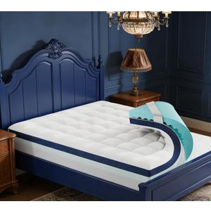 4 Inch Dual Layer Memory Foam Mattress Topper Full Size - 2 Inch 1000GSM Soft Pillow Top Mattress Pad & 2 Inch 5-Zone Egg Crate Cooling Gel Memory Foam for Back Pain (Twin XL,39"x80")