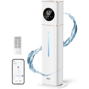 DREO HM735S 11L Smart Humidifier Large Room 700 ft, 100H Cool Mist Air Humidifiers for Bedroom, Top-Fill, Clean Tank Technology, 26dB, Auto Mode, Aroma Box, RGB, Remote & APP Control, Baby, White