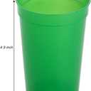 Fasmov 30 Pack 16 oz. Plastic Cups Plastic Tumblers Blank Reusable Drink Tumblers for Parties, Events, Marketing, Weddings, Colorful