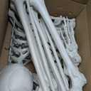 Wocst 6Ft Life Size Skeleton Posable Skeleton with Movable Joints Halloween Full Body Plastic Human Bones with 2PCS Black Crows for Halloween Indoor Outdoor Decor