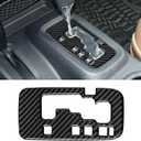 RUIANTE Compatible with Carbon Fiber Center Consoles Gear Shifter Box Gun Panel Cover Trim Auto Interior Accessories for Jeep Wrangler JK JKU 2011 2012 2013 2014 2015 2016 2017 (1pc Black)