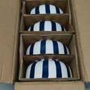 GIROFLIER Junko Cereal Bowls Set of 4-36 Ounce Ceramic Bowls, Japanese Noodle Bowl Set, Ceramic Bowls for Kitchen, Breakfast, Oatmeal, Microwave and Dishwasher Safe (Navy)