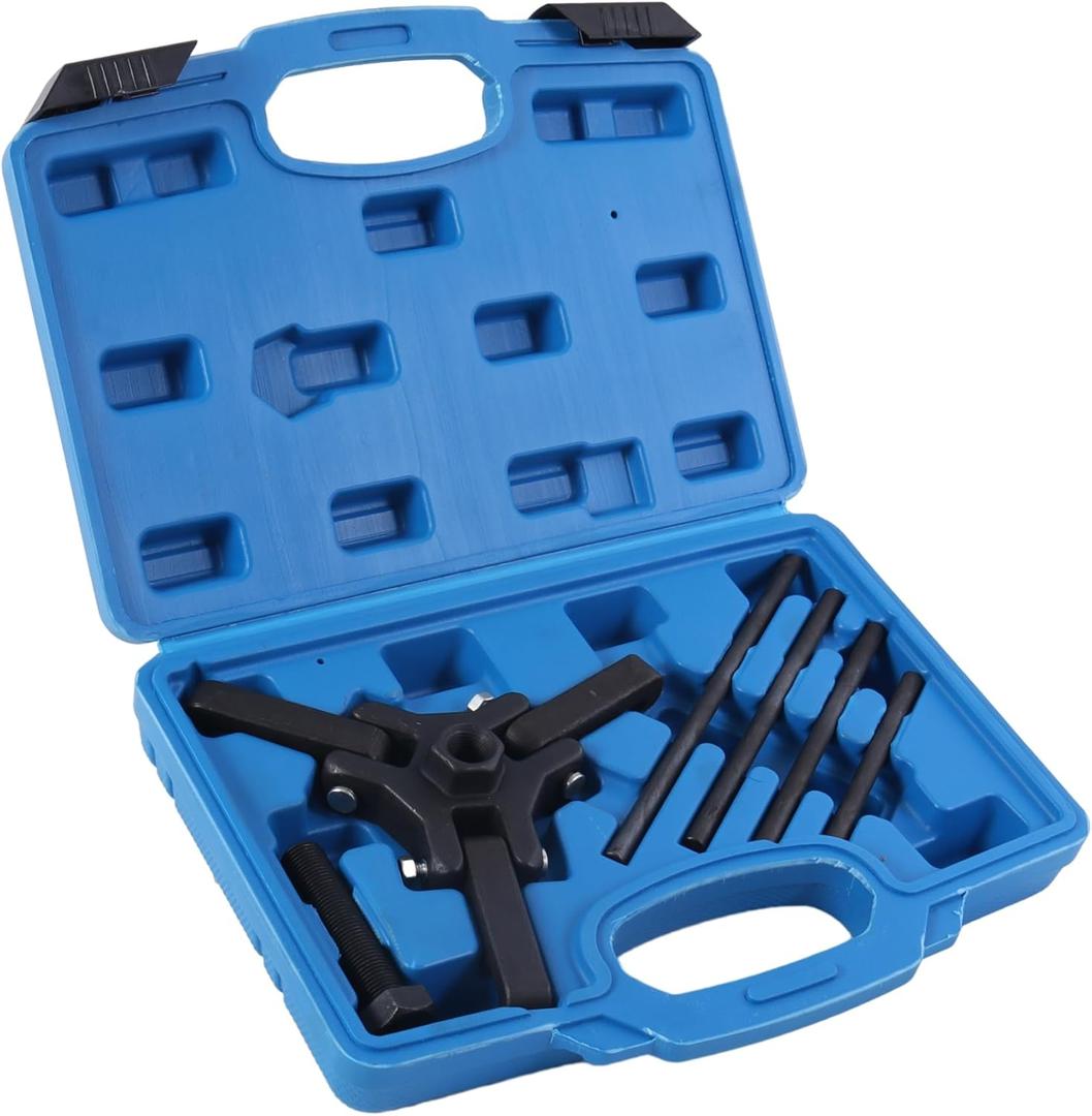 6PCS Harmonic Balancer Puller Set Jaw Puller for Harmonic Damper and Balancers Compatible for Chevy Chevrolet Chrysler GM Mitsubishi Vehicles Include 4 Forcing rods