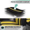 FH Group Striking Striped Car Seat Covers - Universal Fit, Washable Seat Covers for Cars, SUVs, Vans, Sedans, Yellow, Rear Set